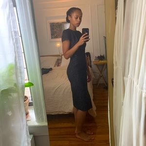 J. MENDEL PARIS black/purple speckled dress size 4